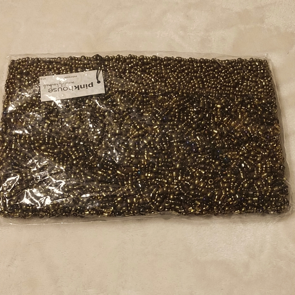 Pink House Handmade Beaded Wristlet.